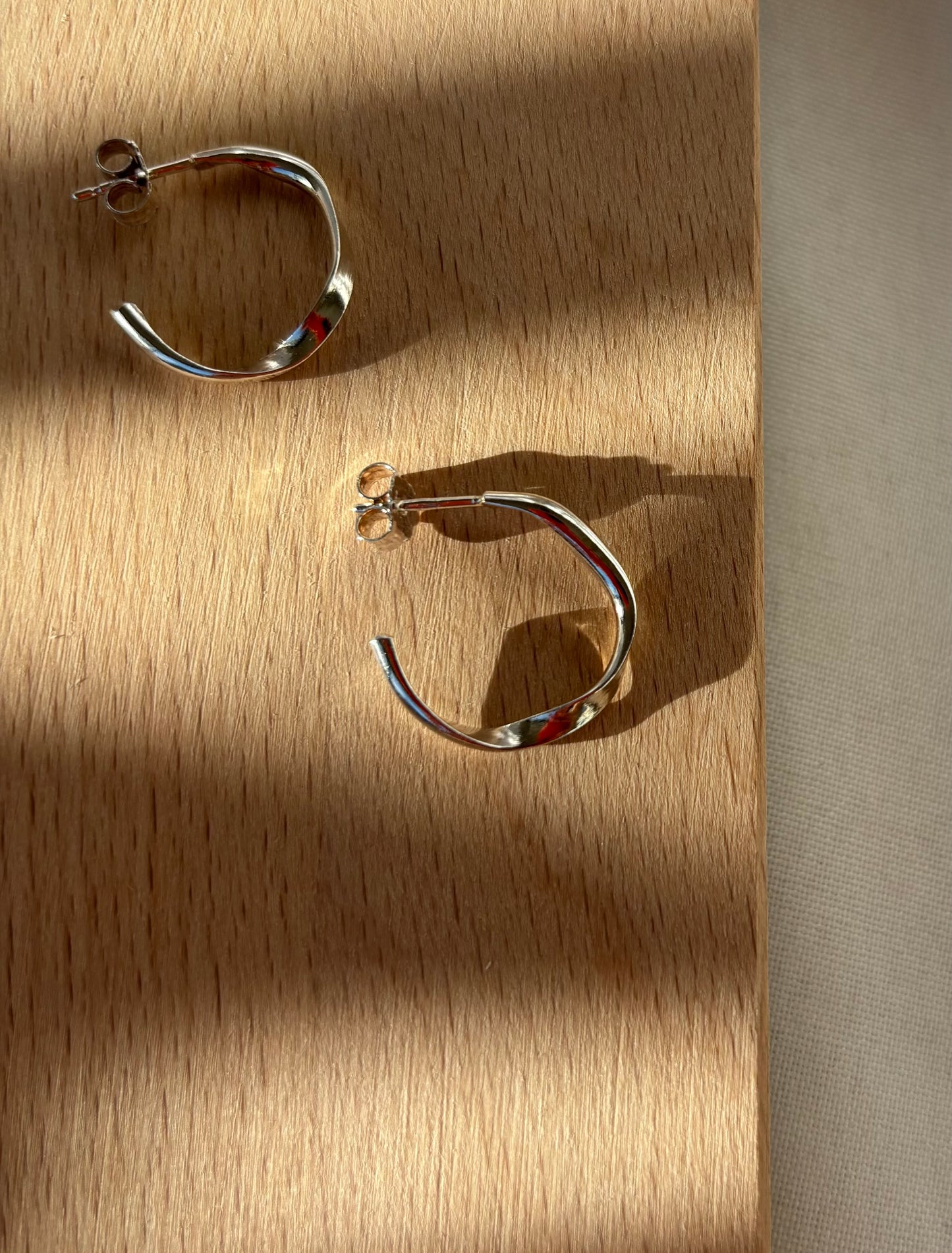 Demi-créoles Cinta - Argent massif