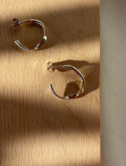 Demi-créoles Cinta - Argent massif