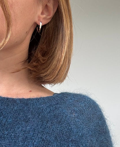 Demi-créoles Cinta - Argent massif