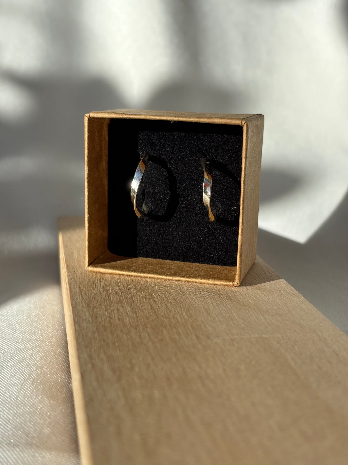 Demi-créoles Cinta - Argent massif