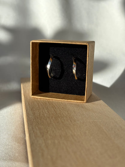 Demi-créoles Cinta - Argent massif