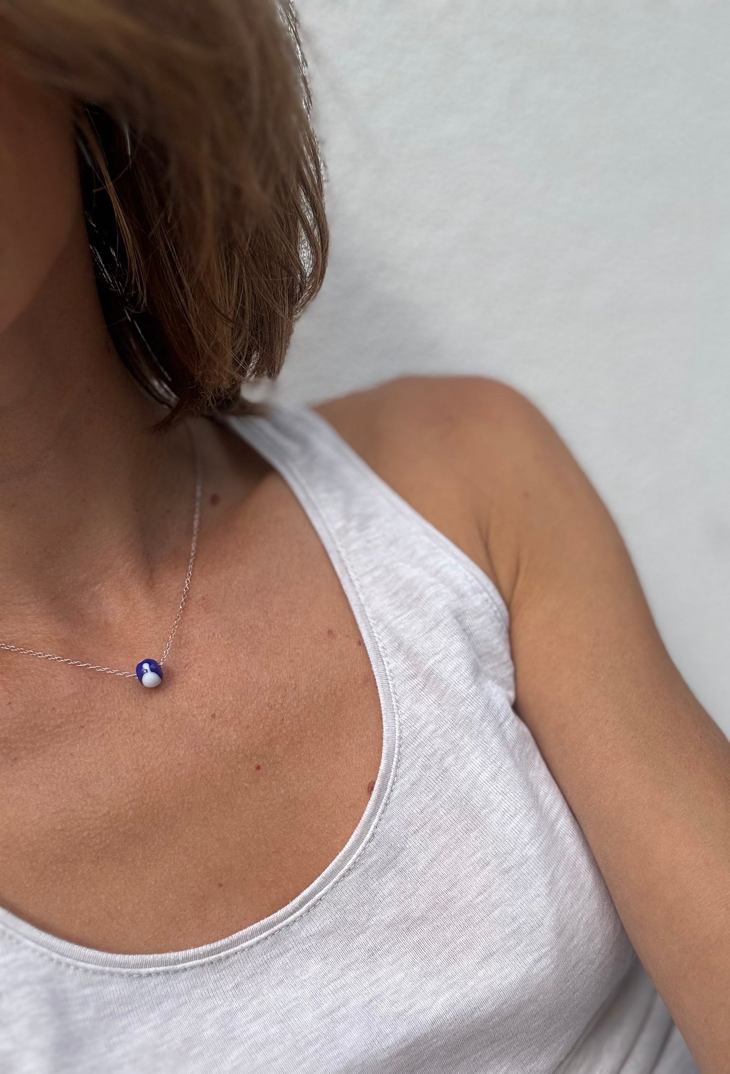 Collier Esfera Argent massif Perle Bicolore