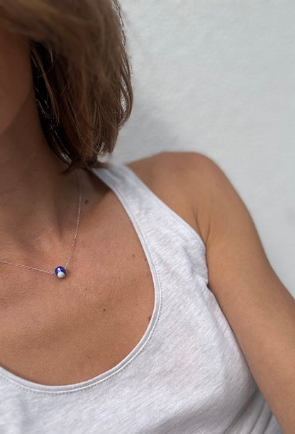 Collier Esfera Argent massif Perle Bicolore